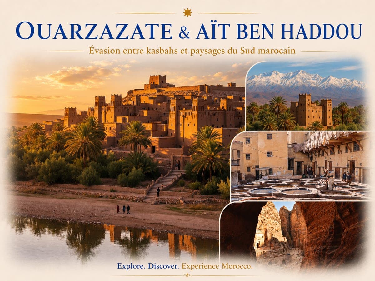 Kasbahs et paysages du Haut Atlas vers Ouarzazate